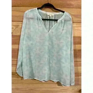 Two by Vince Camuto Sheer Popover Blouse, size large